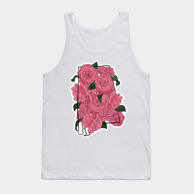 Alabama and State Flower Camellia Tank Top by A2Gretchen